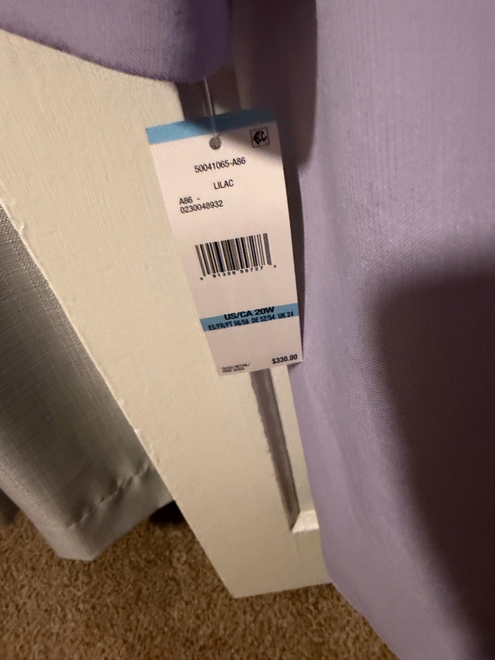 NWT Women's Le Suit Lavender Elongated Blazer Dress Suit Set 20W Career Wedding - Picture 3 of 7